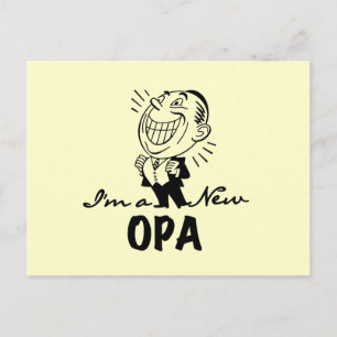 Neue Opa-T - Shirt und Geschenke lächeln Postkarte