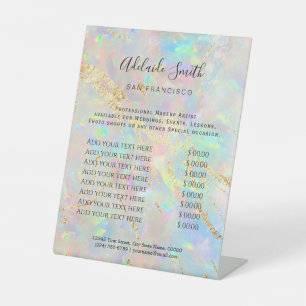 neue Opal-Preisliste Pedestal Sign Sockelschild