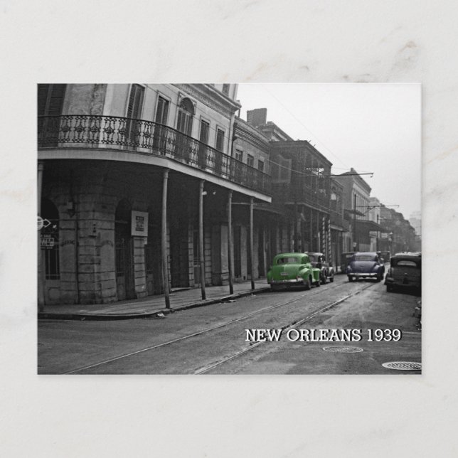 NEUE ORLEANS-FOTOGRAPH 1939 VINTAG POSTKARTE (Vorderseite)