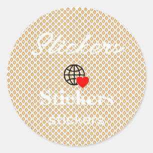 Neue personalisierbare Text-Logo-Aufkleber Runder Aufkleber