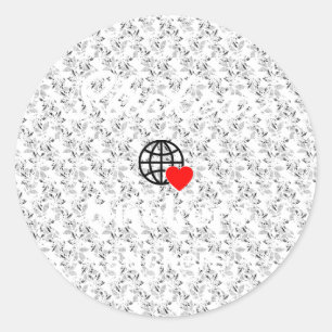 Neue personalisierbare Text-Logo-Aufkleber Runder Aufkleber