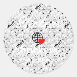 Neue personalisierbare Text-Logo-Aufkleber Runder Aufkleber