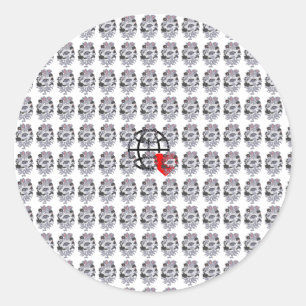 Neue personalisierbare Text-Logo-Aufkleber Runder Aufkleber