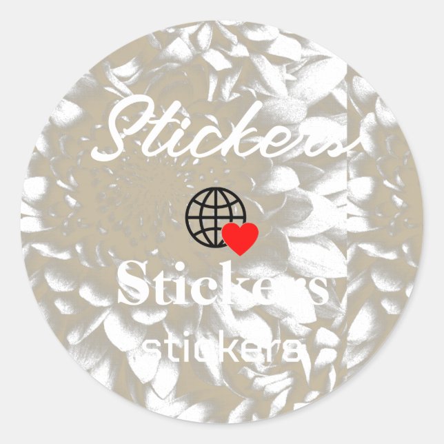 Neue personalisierbare Text-Logo-Aufkleber Runder Aufkleber (Vorderseite)