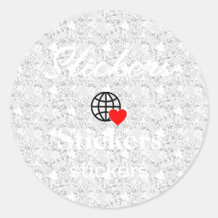 Neue personalisierbare Text-Logo-Aufkleber Runder Aufkleber