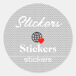 Neue personalisierbare Text-Logo-Aufkleber Runder Aufkleber