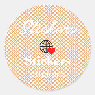 Neue personalisierbare Text-Logo-Aufkleber Runder Aufkleber