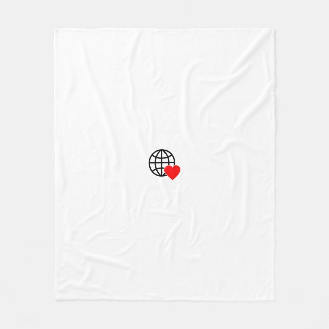 Neue personalisierte Text Logo Fleece Blanket (Vorderseite)