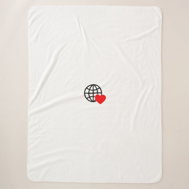 Neue personalisierte Text Logo Fleece Blanket Sherpadecke (Vorderseite)