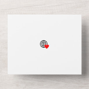 Neue personalisierte Text-Logo-Hochzeitseinladung  All In One Einladung