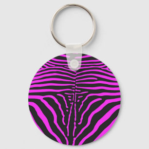 Neue Pink Black Zebra Print Accessoires - individu Schlüsselanhänger