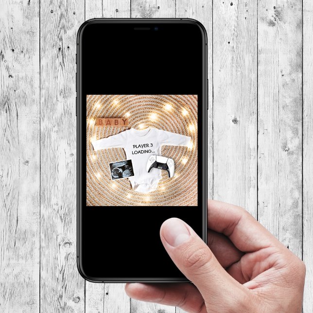 Neue Player Loading Funny Sonogram Foto Pregnancy Ankündigung (new player loading funny pregnancy announcement card sonogram ultrasound photo)