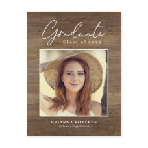 Neue Reise Rustikaler Abschluss Ankündigung Postca