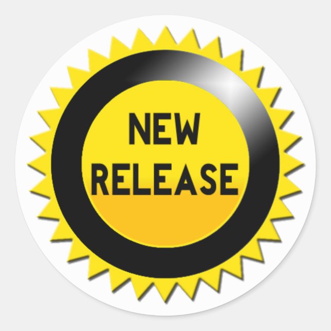 Neue Release-Sternexplosion-Aufkleber Runder Aufkleber (Vorderseite)
