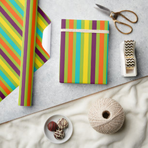 Neue Retro-Streifen Geschenkpapier