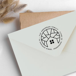 Neue Roots House Tree Familienname Rücksendeadress Gummistempel