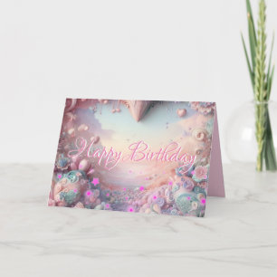 Neue Rosa Stars Friend Geburtstagskarte Karte
