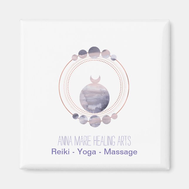 Neue Rose Gold Sacred Geometry Magnet (Vorne)