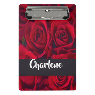 Neue rote Rosen Mini Klemmbrett