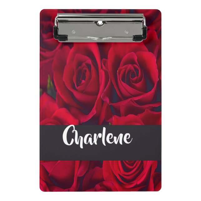 Neue rote Rosen Mini Klemmbrett (Vorderseite)
