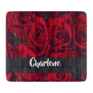 Neue rote Rosen Schneidebrett