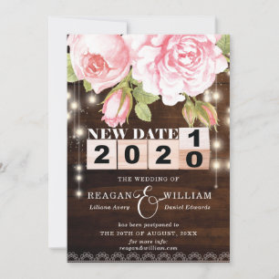 Neue rustikale elegante Hochzeit Ankündigung
