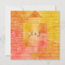 NEUE RUSTISCH GELBE ORANGE WEDING INVITATION