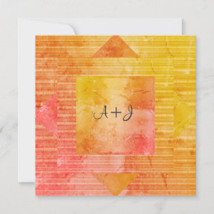 NEUE RUSTISCH GELBE ORANGE WEDING INVITATION EINLADUNG