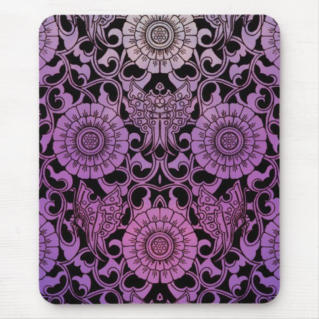 NEUE SCHMETTERLINGE: FUCHSIA FLUG MOUSEPAD (Vorne)