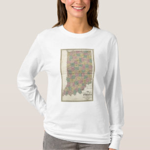 Neue Schnitt- und Gemeindekarte von Indiana T-Shirt