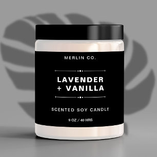 Neue Schwarz-Modern-Kerzen-Etikettenkleber Lebensmitteletikett