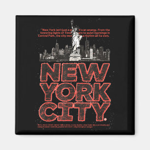 Neue Skyline der Stadt New York Statue Liberty Magnet