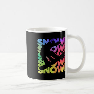 Neue Snowboard Saison - Farbenfrohe Snowboarder Kaffeetasse