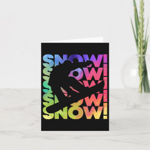 Neue Snowboard Saison - Farbenfrohe Snowboarder Karte