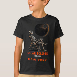 Neue Sonnenfinsternis Skelett York Souvenir T-Shirt