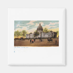 Neue Staats-Hauptstadt, St Paul, Minnesota Vintag Magnet