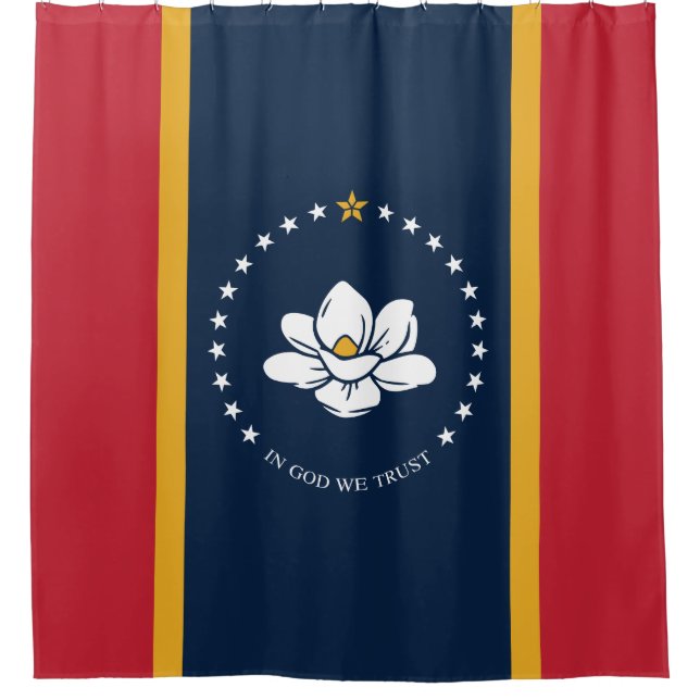 Neue Staatsflagge in Mississipi Duschvorhang (Vorderseite)