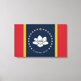Neue Staatsflagge in Mississipi Leinwanddruck