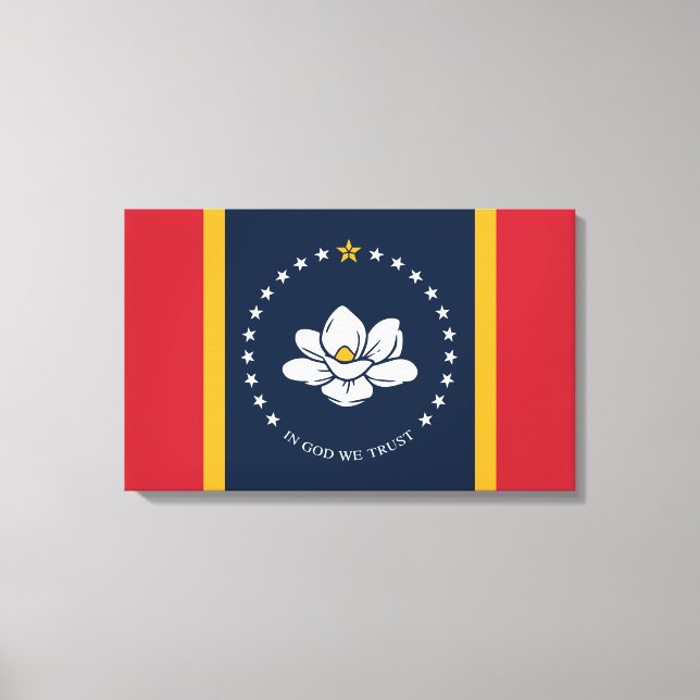 Neue Staatsflagge in Mississipi Leinwanddruck (Vorderseite)