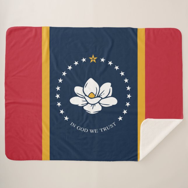 Neue Staatsflagge in Mississipi Sherpadecke (Vorderseite (Horizontal))