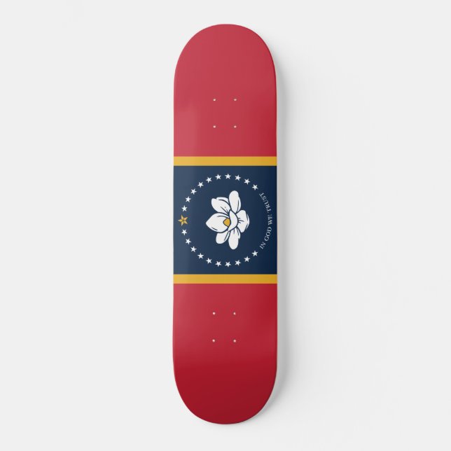 Neue Staatsflagge in Mississipi Skateboard (Vorderseite)