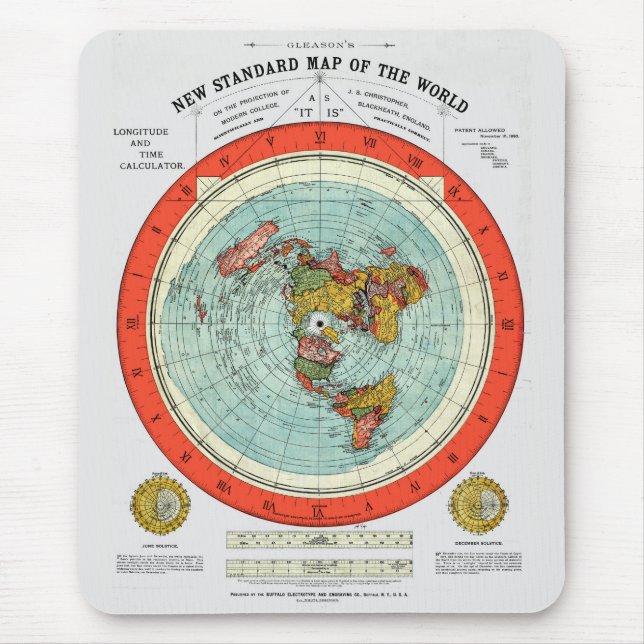 Neue Standardkarte für den Erdboden der Welt Mousepad (Vorne)