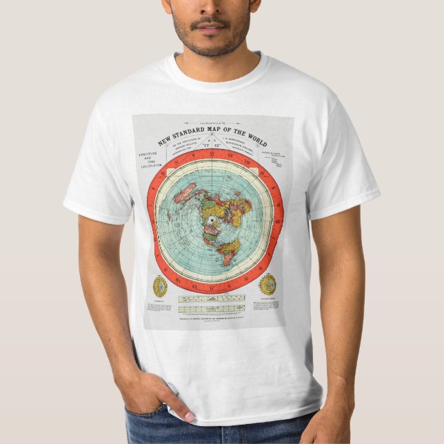 Neue Standardkarte für den Erdboden der Welt T-Shirt (Vorderseite)