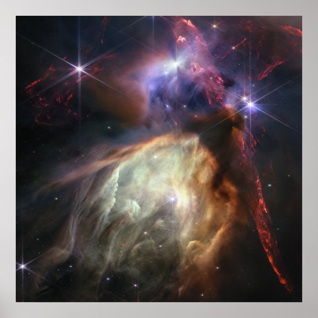Neue Sterne entstehen | Rho Ophiuchi | JWST Poster (Vorne)