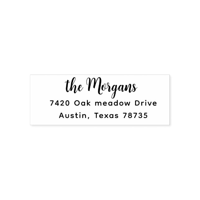 NEUE Stilvolle Script-Rücksendeadresse Selbstfarbi Permastempel (Design)