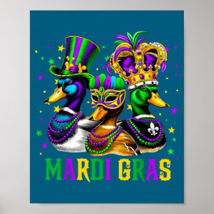 Neue Stockente Mardi Gras Orleans Poster