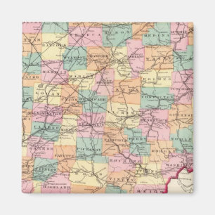 Neue Straßenkarte für den Staat Ohio Magnet