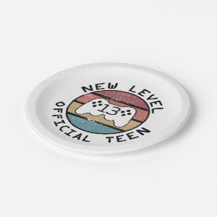 Neue Stufe 13 Offizieller Teen - Geeky Birthday Pappteller