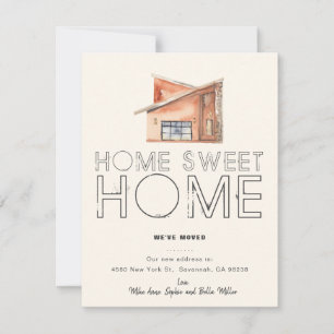Neue Sweet Zuhause Typografy Moving Announcement C Ankündigung