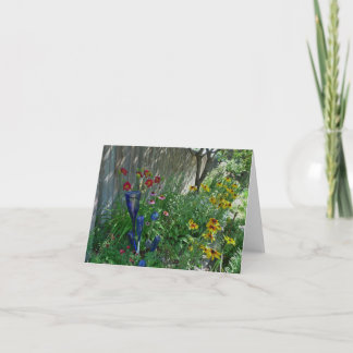 Neue Tagesgärten Notecard-Blue Flaschen Karte
